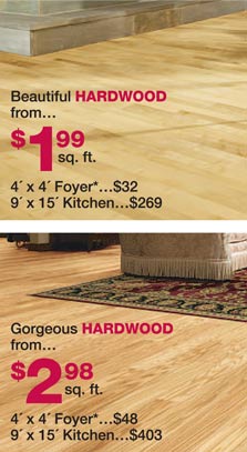 Hardwood sale